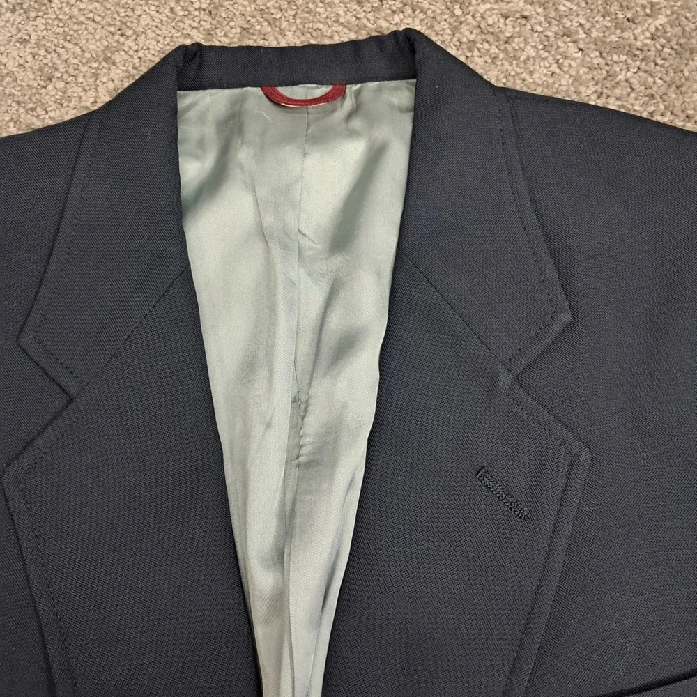 VTG Hart Schaffner Marx Jack Nicklaus Mens Blue Two Button Blazer Sport Coat